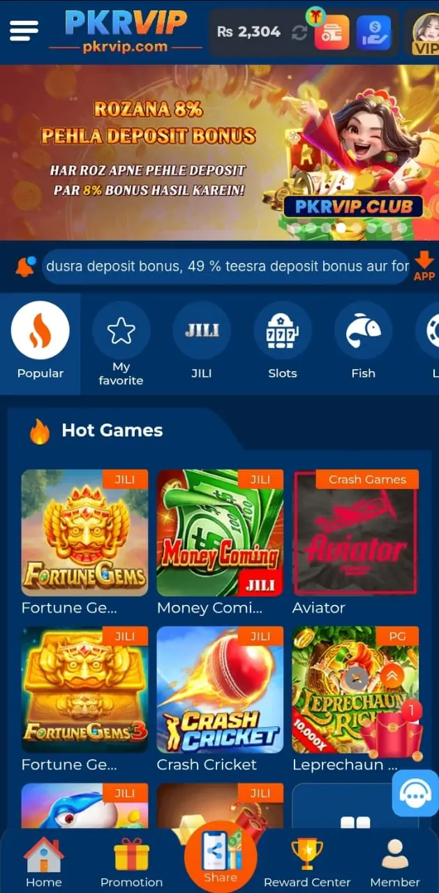PKR VIP Game Screenshot
